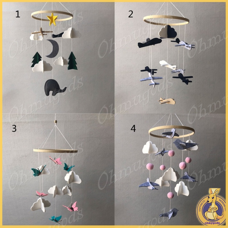 Baby Rattle Mobile Crib Toy Bed Hanging Newborn Wind Bell Kids Room ...