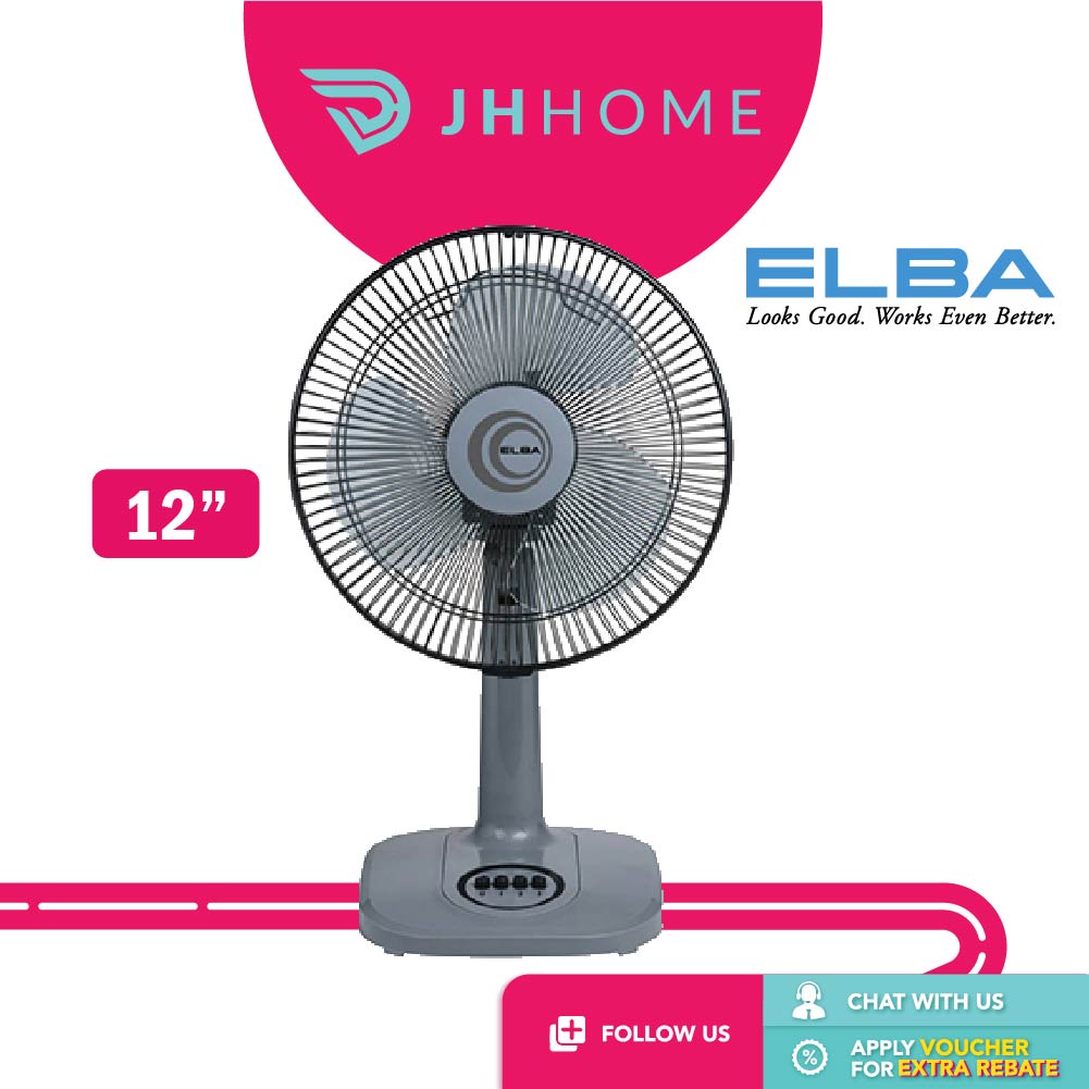 Elba 3 Blades Table Fan (12 Inch/40W) EtfG1220(Gr) Shopee Malaysia