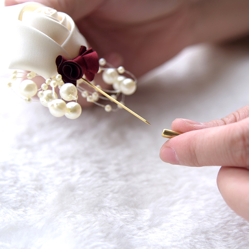 Wedding Prom Corsage Ceremony Flower Brooch Groom Groomsmen Buttonhole ...