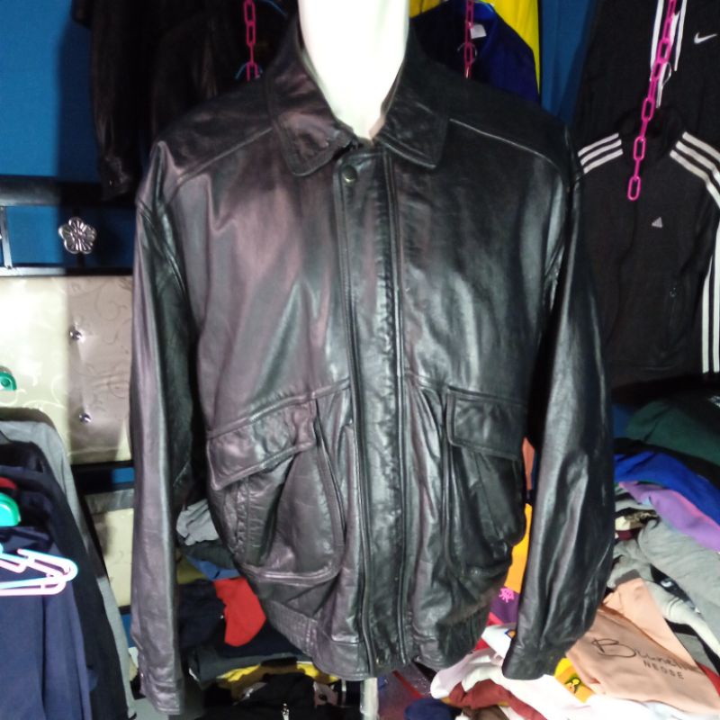 Lead jacket / second hand genuine sheep leather jacket / pree love ...
