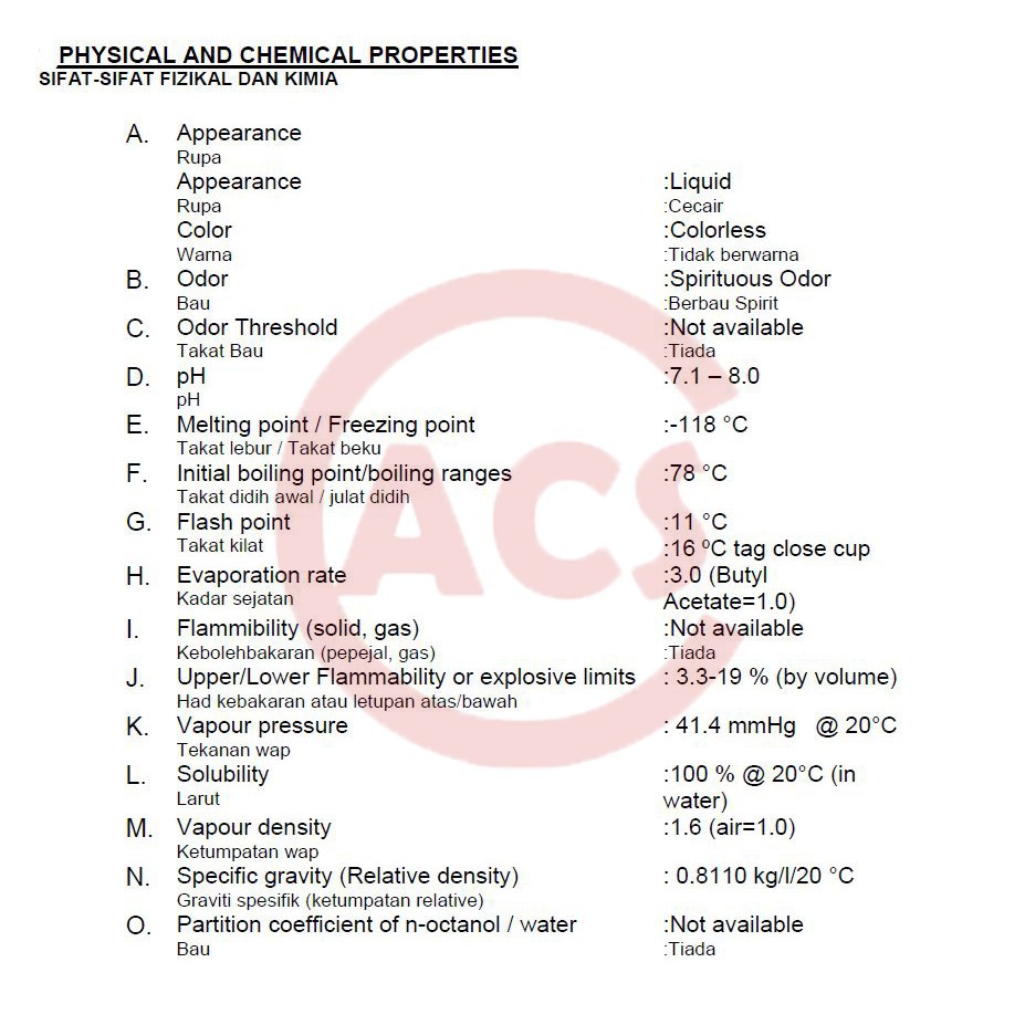 Perfume Grade Ethanol Alcohol 95 [1000ML] Perfume Making / Solvent