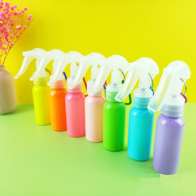 Colorful Empty Plastic Pet Carabiner Hook Trigger Spray Bottle/ 60Ml