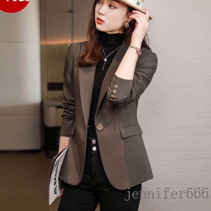 [blazer/In] Brown suit Jacket Women 2022 New Style Professional Classy