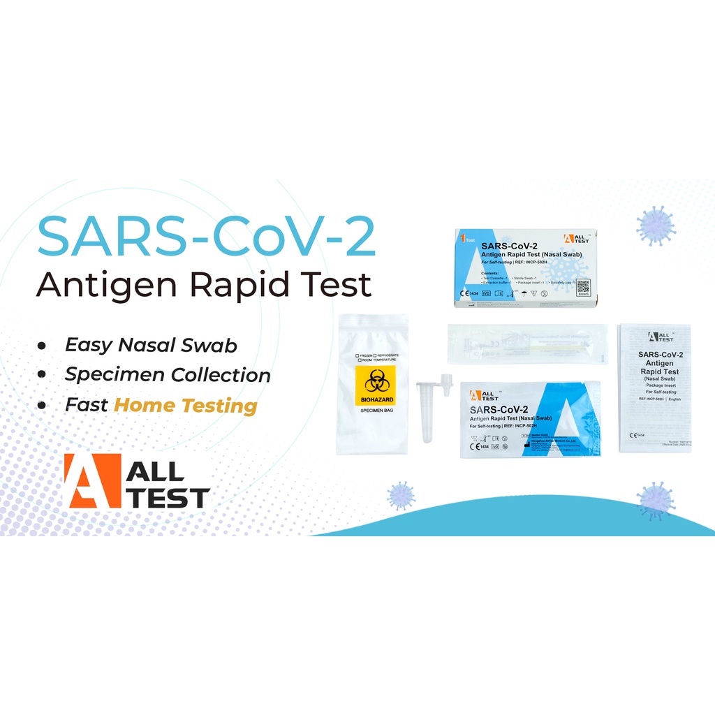 Alltest Sars-Cov-2 Antigen Rapid Test Nasal Swab For Self-Testing [Exp ...