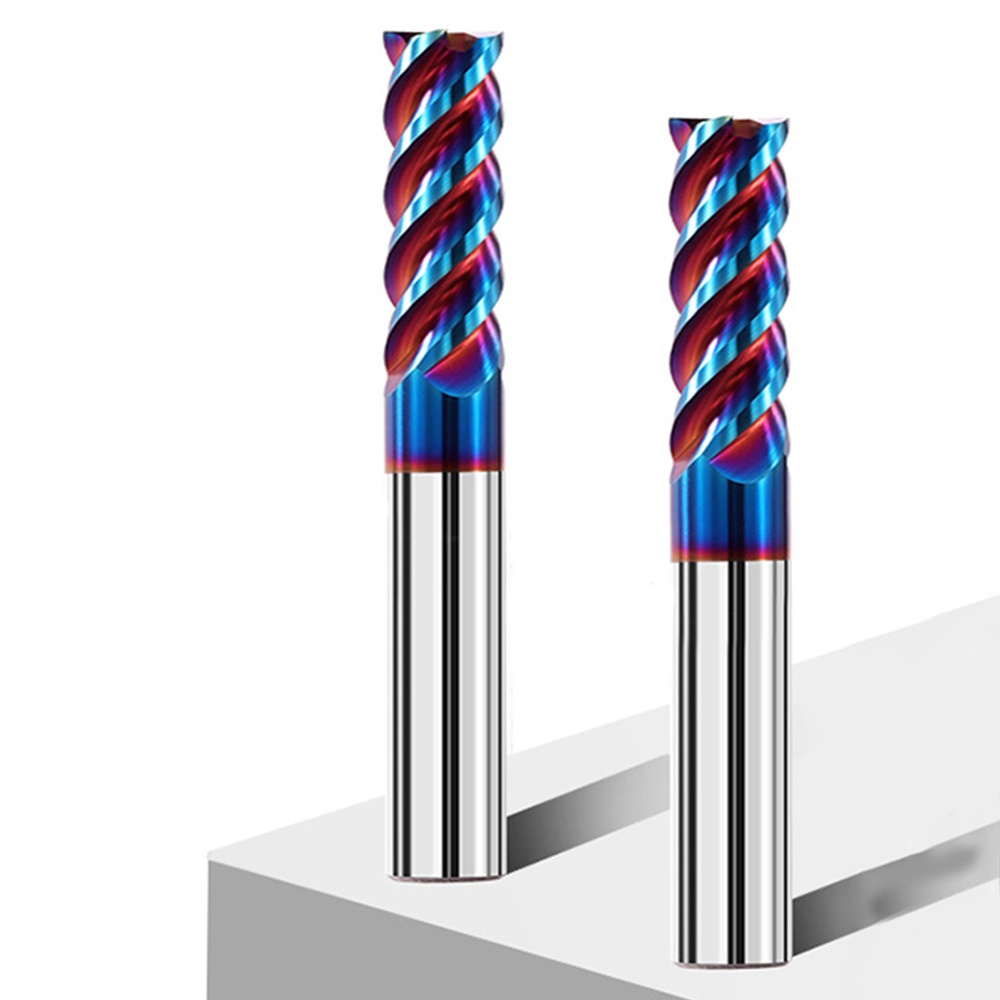 4 Flutes HRC65 Carbide End Mill Alloy Milling Cutter Tungsten Steel ...