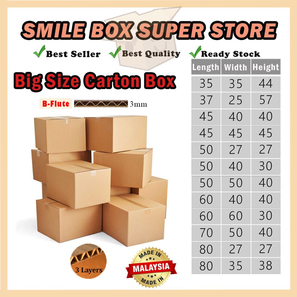 Kotak Carton Box Packaging Box Packing Box Paper Boxes | Shopee Malaysia