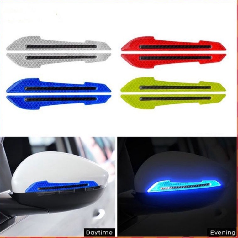 2Pcs Car Rearview Mirror Reflective 3D Sticker Car-styling Safety ...