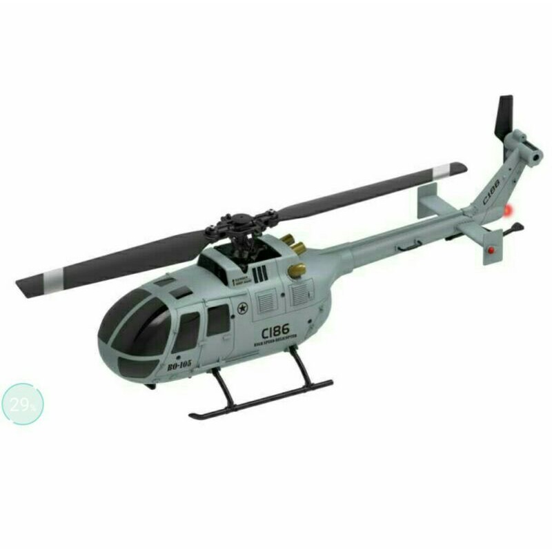 C186 4CH Scale RC Helicopter Automatic Stabilization System (4 Blades ...
