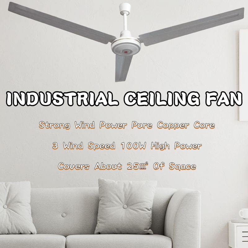 56 inches Remote Ceiling Fan 3 Blade Large Wind Industrial Ceiling Fan ...