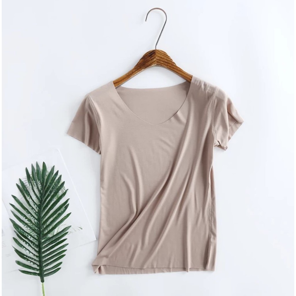 Ready Stock)Women Seamless Short Sleeve Under Shirt/Inner Shirt/T