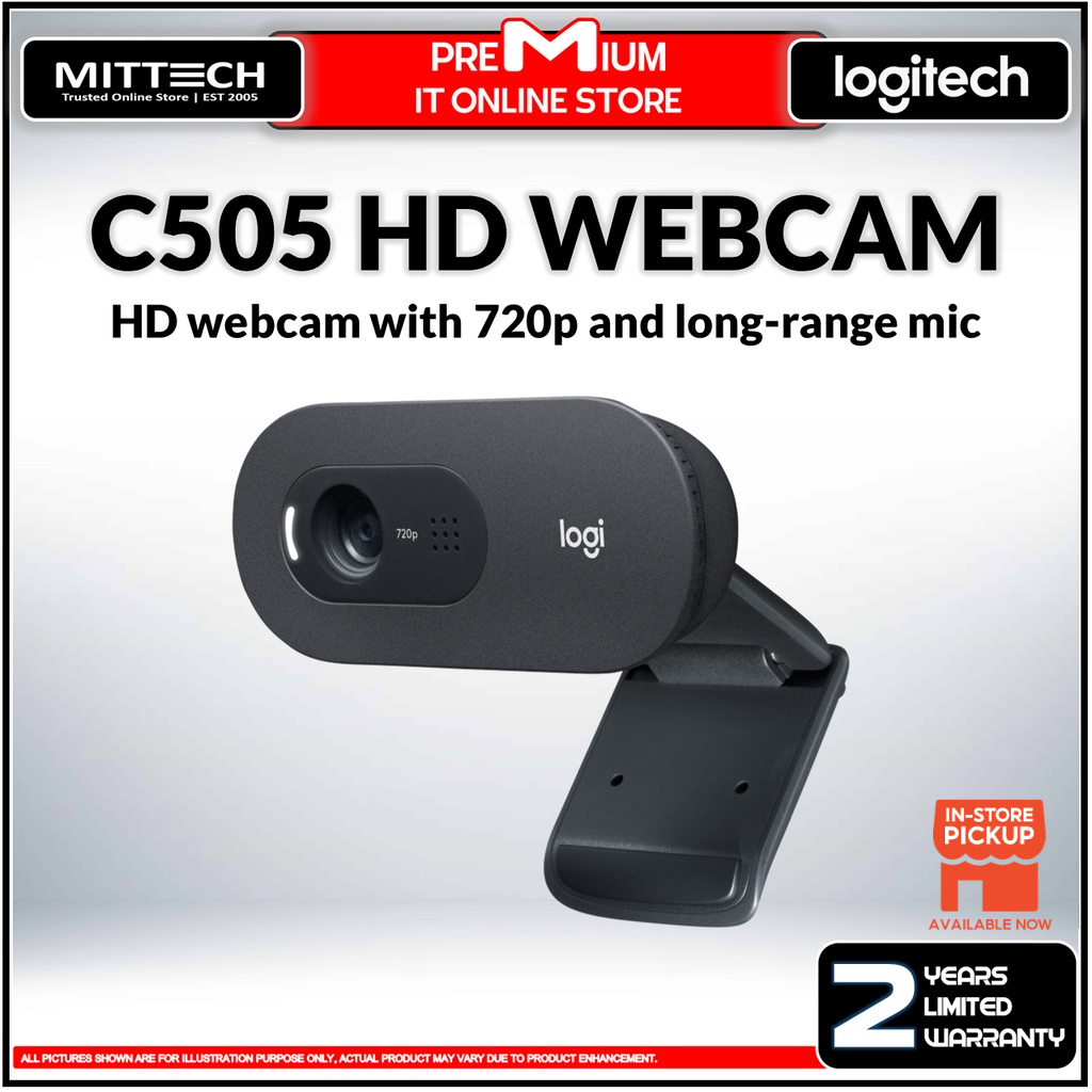 CAMARA LOGITECH C505 HD 720P USB BLACK
