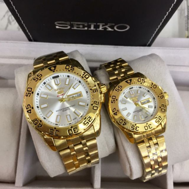 WATERPROOF WATCHES SEIKO COUPLE SET STAINLESS STEEL Shopee