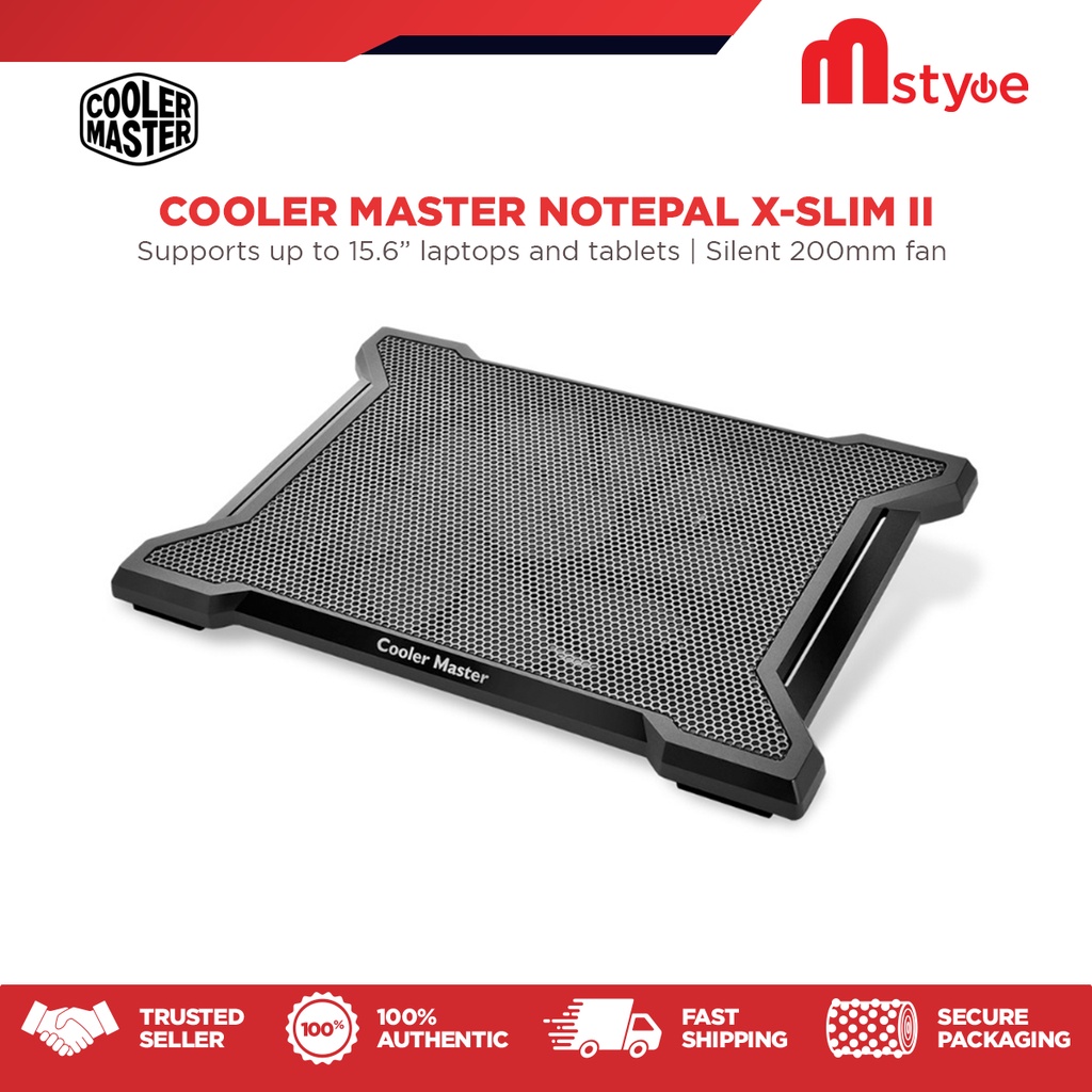 Cooler Master Notepal X-Slim II Notebook Cooler (200mm) R9-NBC-XS2K-GP ...