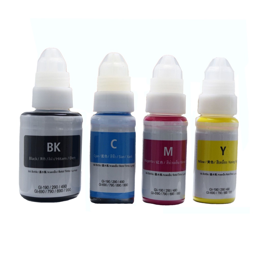 Compatible GI-790 Ink Bottle (BK+C+M+Y) for Canon G1000 G2000 G3000 ...