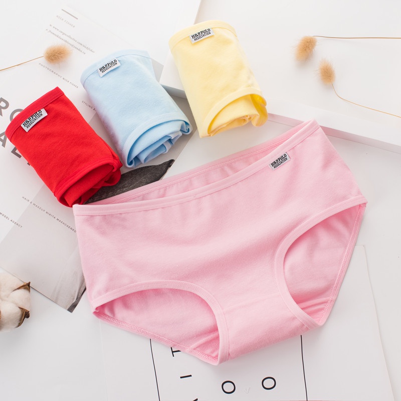 Women's Pure Cotton Seamless Panties Low Waist Panties Breathable Soft