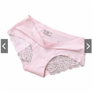 Ready Stock - Women Soft Lace Panties Ice Silk Seamless Underwear Women  Briefs Underpants