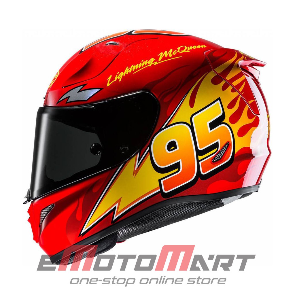 Hjc lightning cheap mcqueen helmet