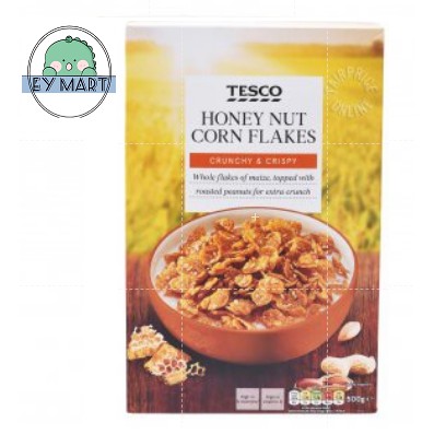 Tesco Honey Nut Corn Flakes Cereal 500G 