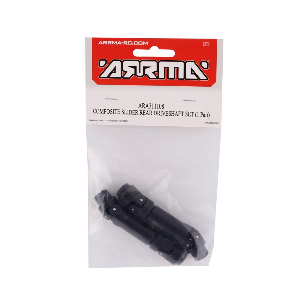 Arrma Infraction Mega/Vendetta 3S BLX Composite Slider Driveshaft Set (2) Arrma Infraction Mega/Vendetta 3S BLX Composite Slider Driveshaft Set (2)