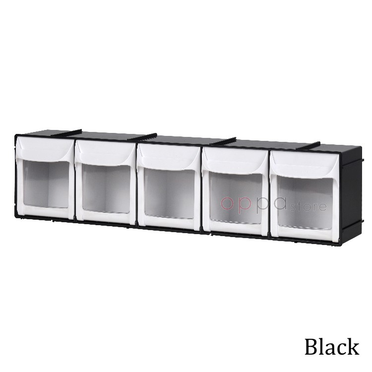 MUMU Style Desktop 5 Bins Modular TipOut Bins Interlocking Stackable