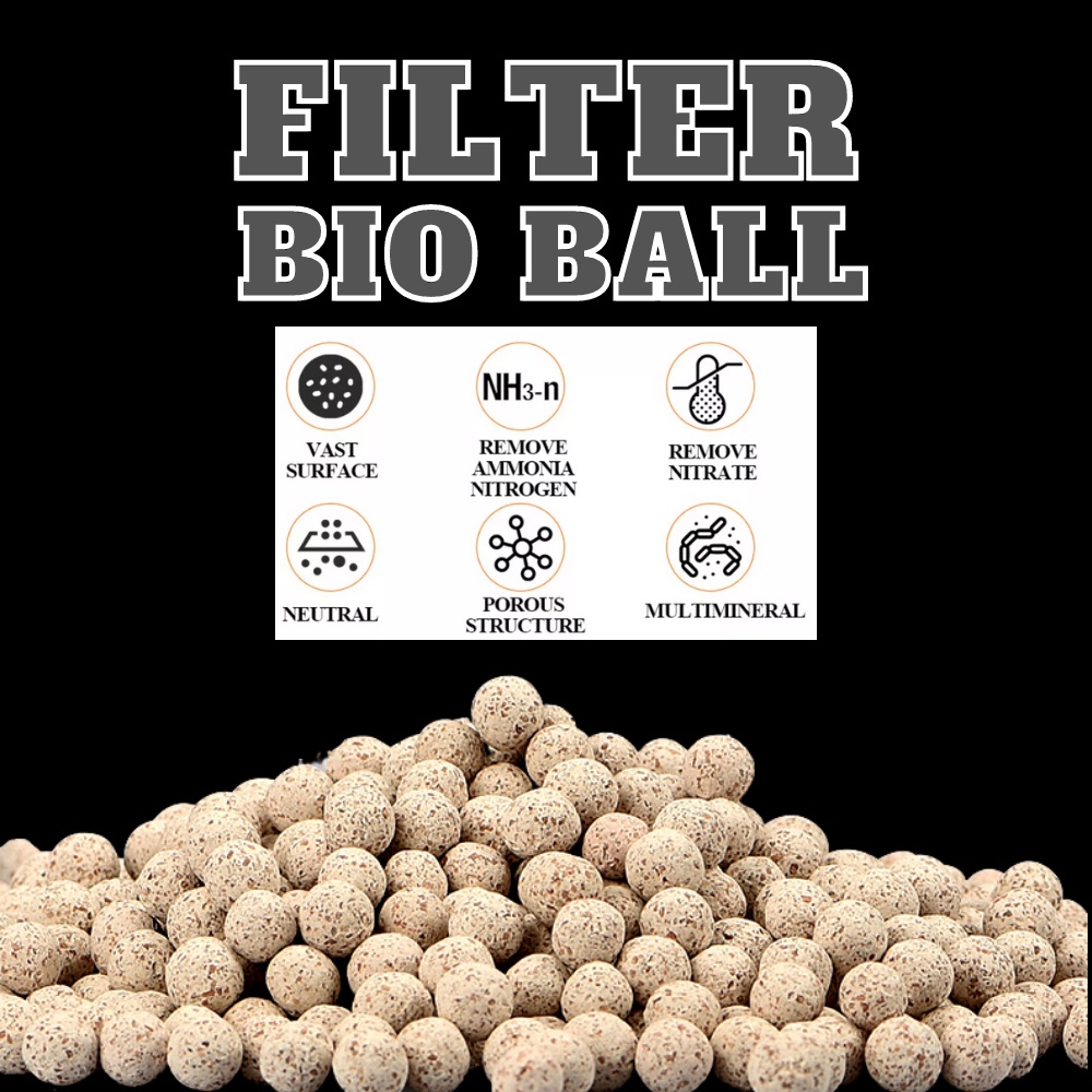 YS AQUATIC Aquarium Fish Tank Bio Ring Filter Media Hollow Ball ...