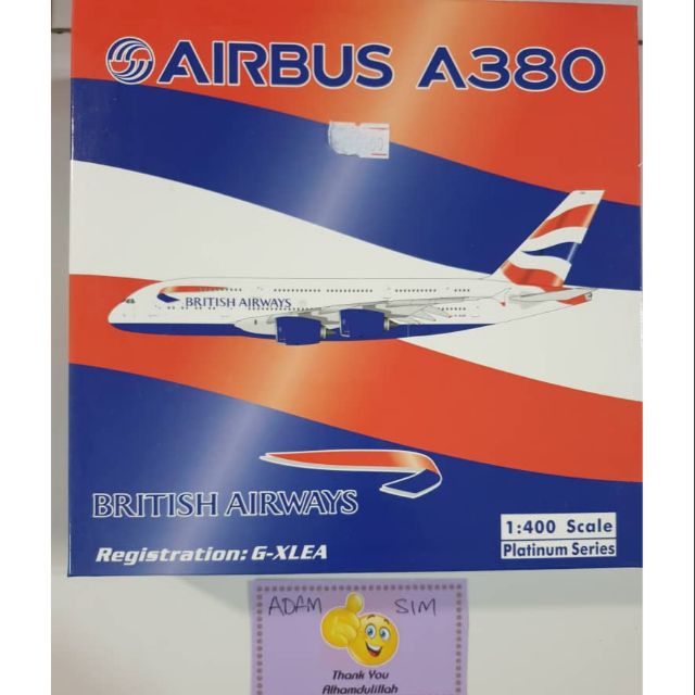 QIYUMOKE Airbus A380 1/300 British Airways