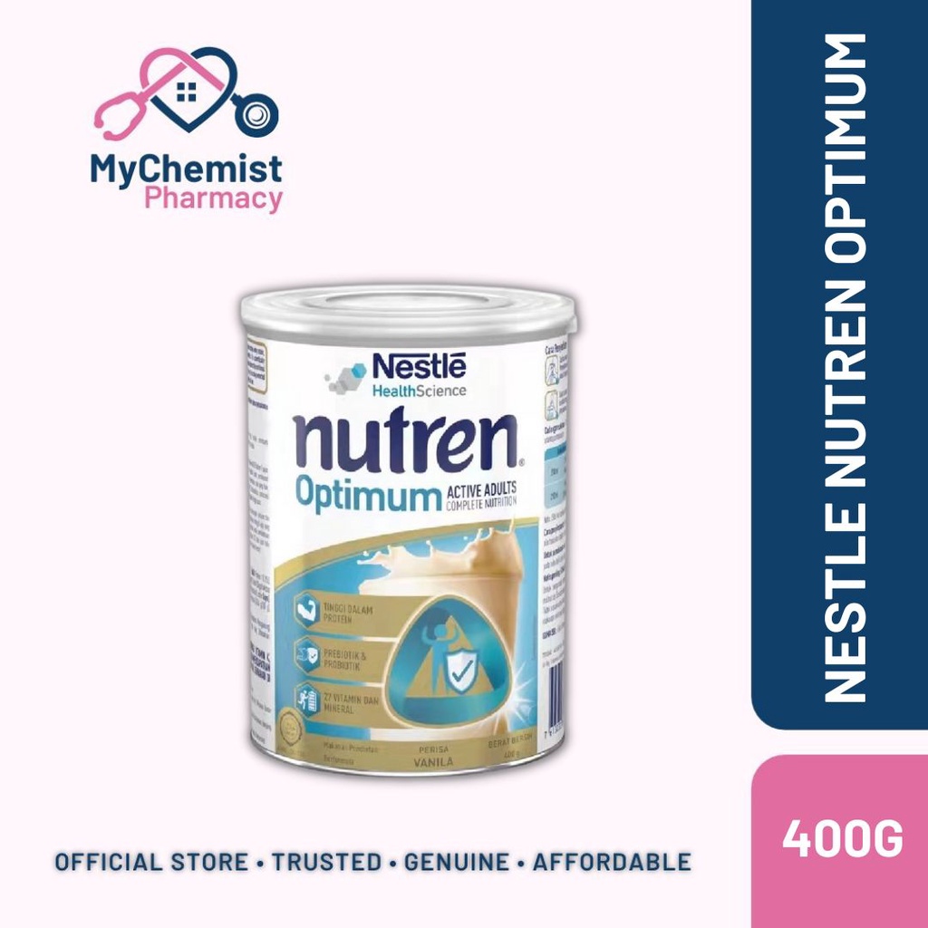 Nestle Nutren Optimum Active Adult Complete Nutrition 400g & 850g (400g ...