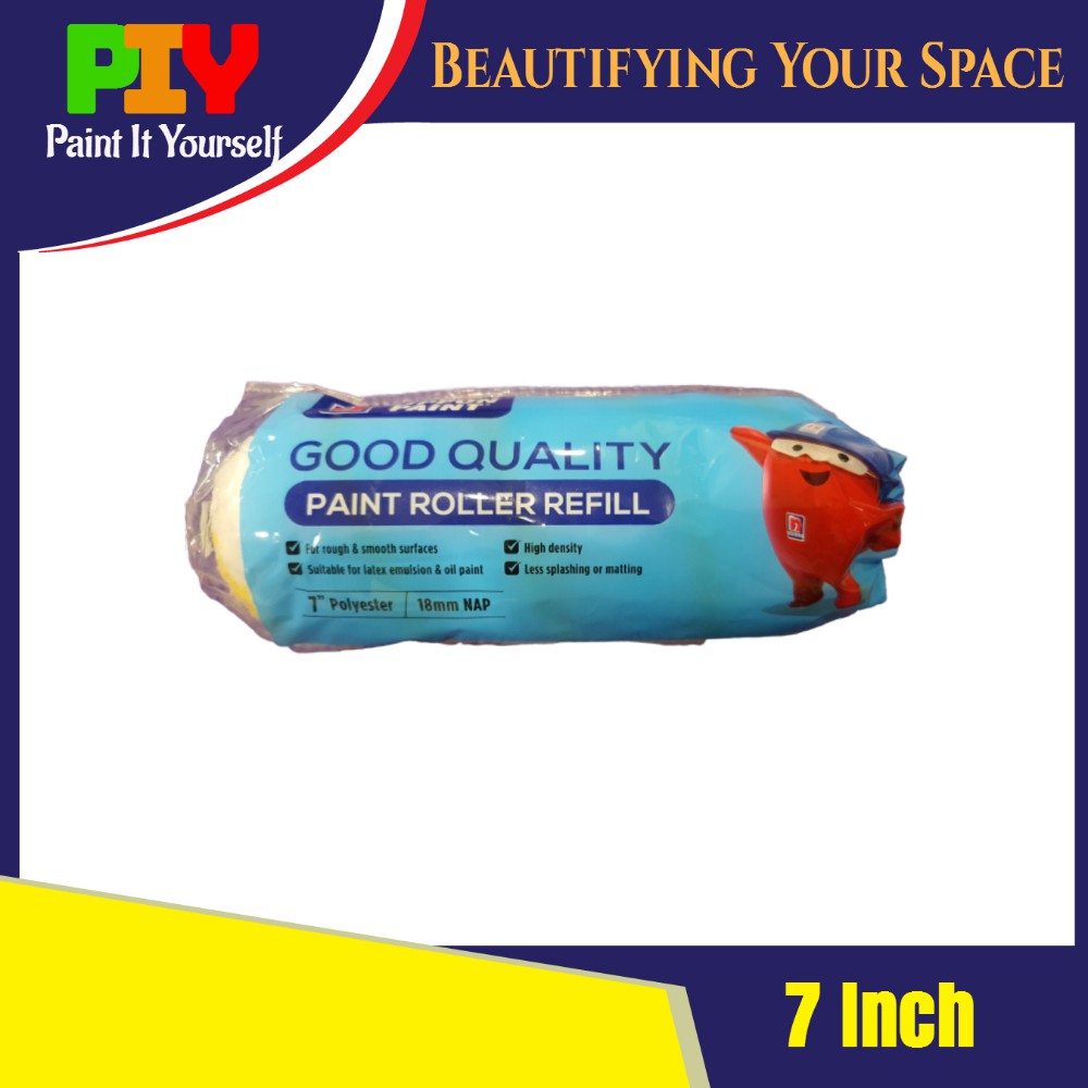 Nippon Paint 7" Paint Roller Refill Polyester for Interior Wall ...