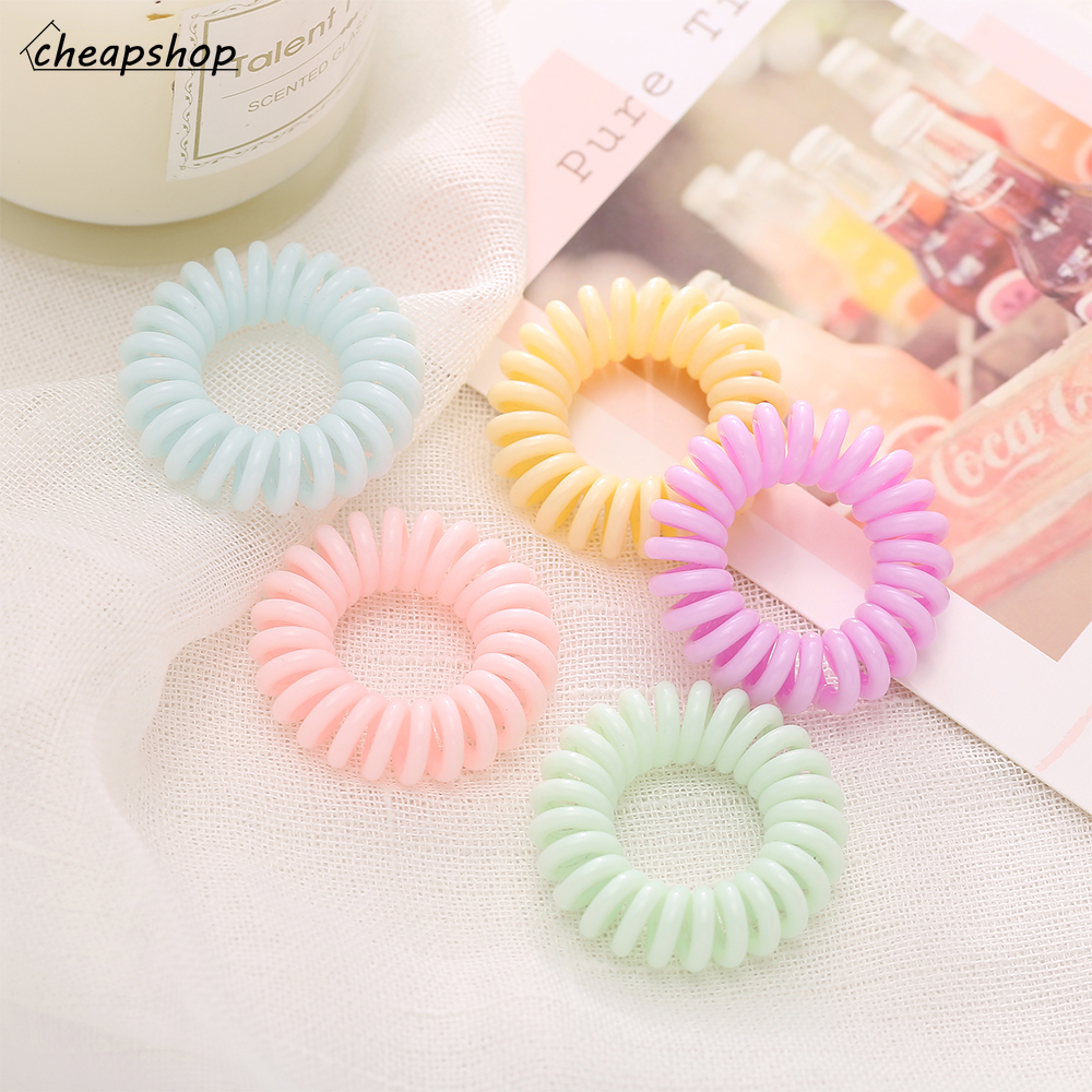Korean Fashion Hair Tie Macaron Color Hair Band Girls Ponytail Elastic