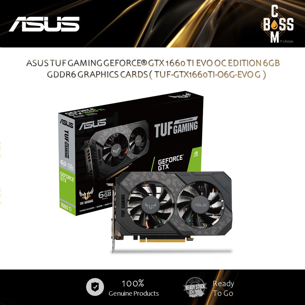 *ORIGINAL* ASUS TUF GAMING GEFORCE® GTX 1660 TI EVO OC EDITION 6GB ...