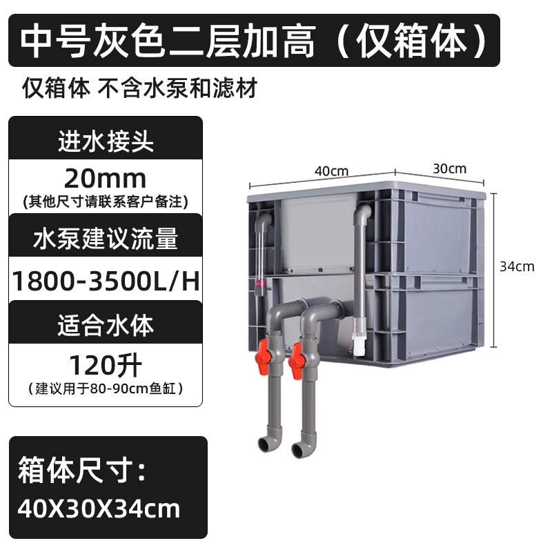 Deega Heightened VersionFish Tank Filter Filter Box External Turnover