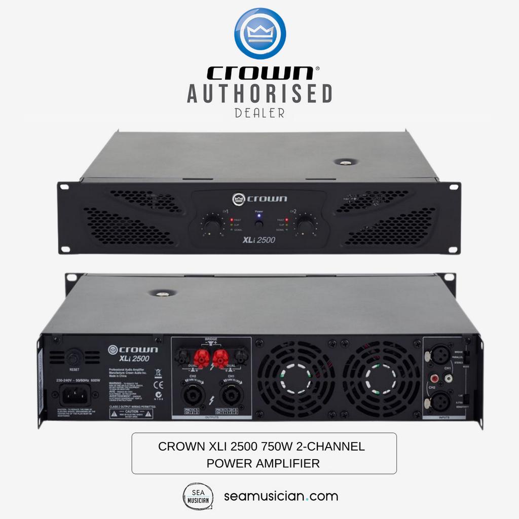 CROWN XLI 2500 POWER AMPLIFIER 2-CHANNEL, 500W AT 8 OHM STEREO PER ...