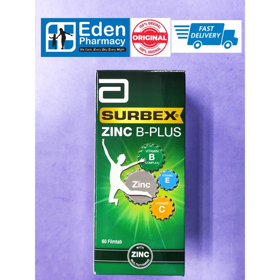 Abbott Surbex Zinc BPlus ( vitamin B complex, vitamin E, C, folic acid
