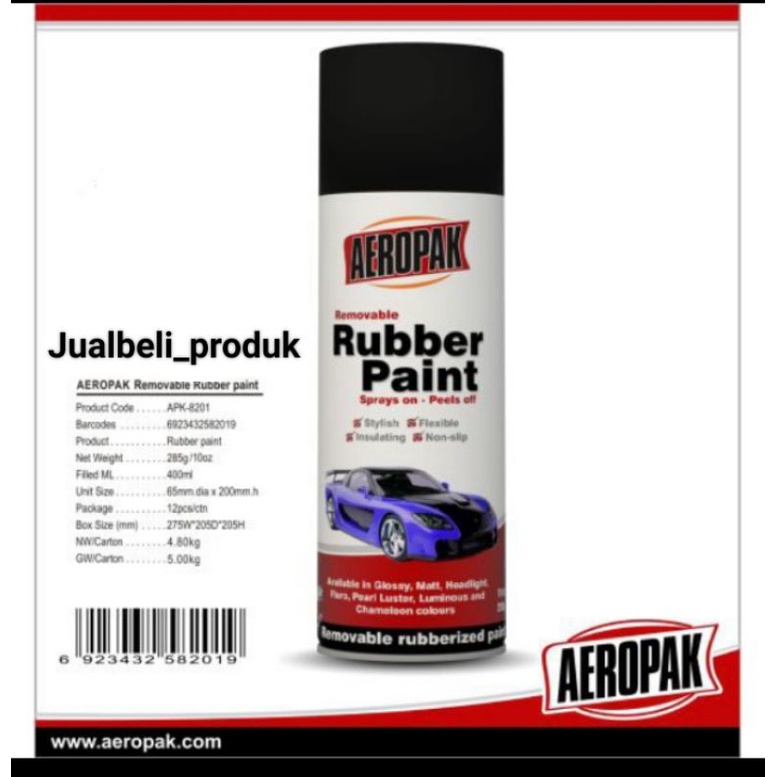 Aeropak Removable Rubber Paint Spray Cat Getah Boleh Tanggal | Shopee ...