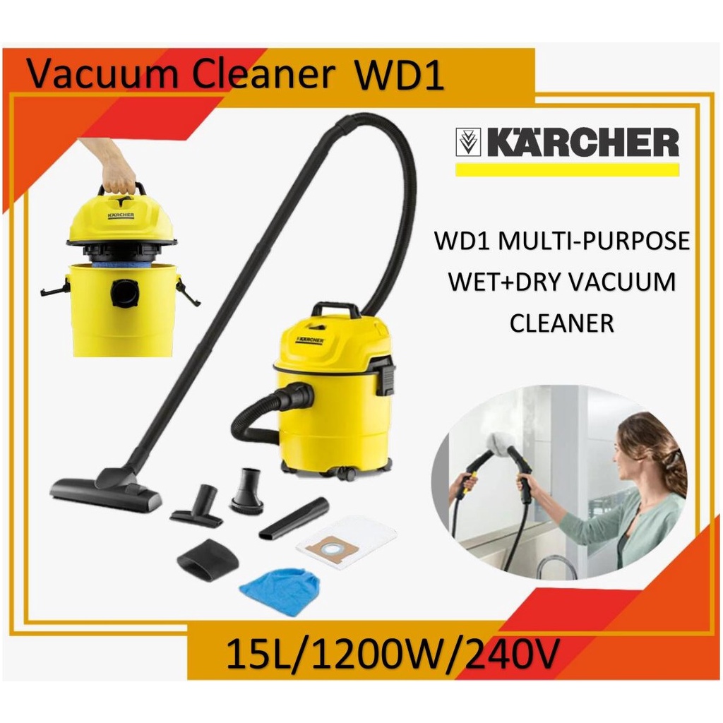 KARCHER WD1 MULTIPURPOSE WET+DRY VACUUM CLEANER Shopee Malaysia