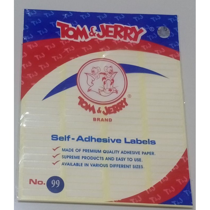 Tom and Jerry Sticker/Label No. 99 T&J White Original | Shopee Malaysia