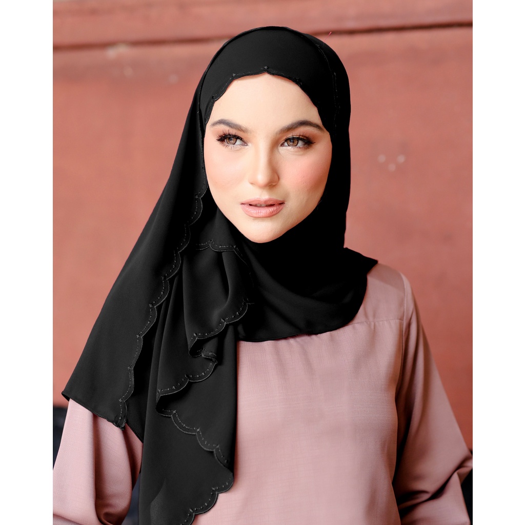 SULAM SCARF (tudung sulam biku shawl & bawal) by Tudung Ruffle | Shopee ...