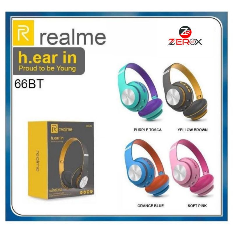 New REALME 66BT Wireless Bluetooth Headphones Flat-foldable On-Ear