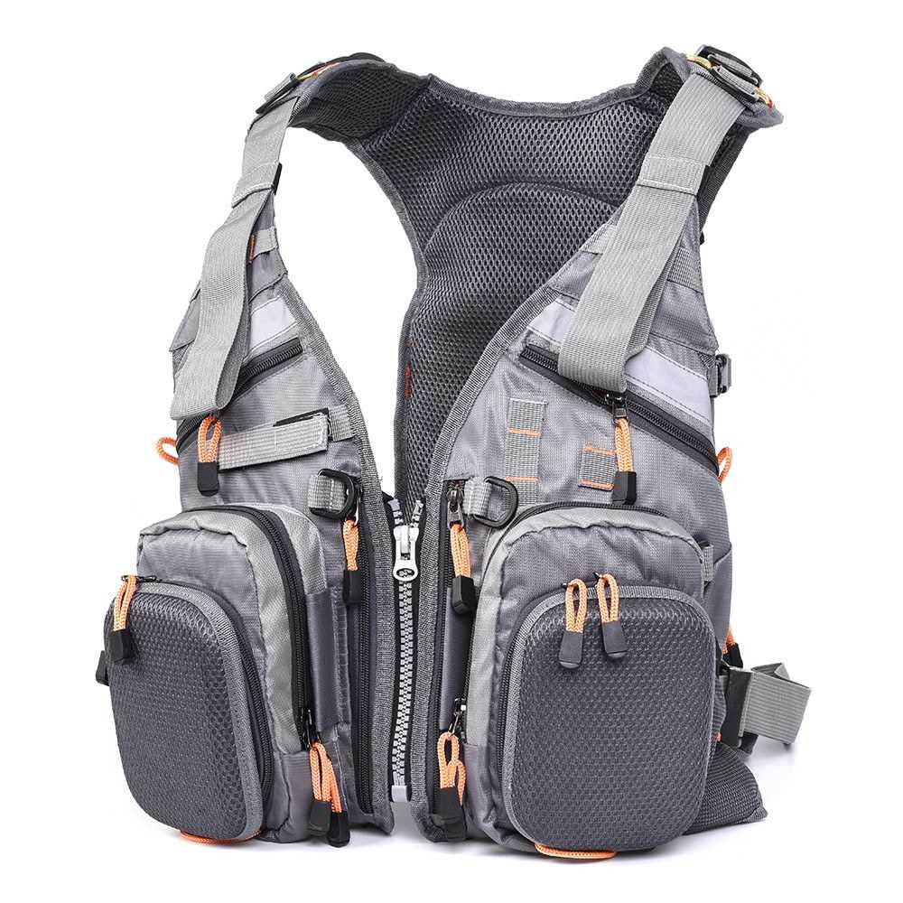 Blusea Mesh Fly Fishing Vest Backpack Breathable Outdoor Safety Vest ...