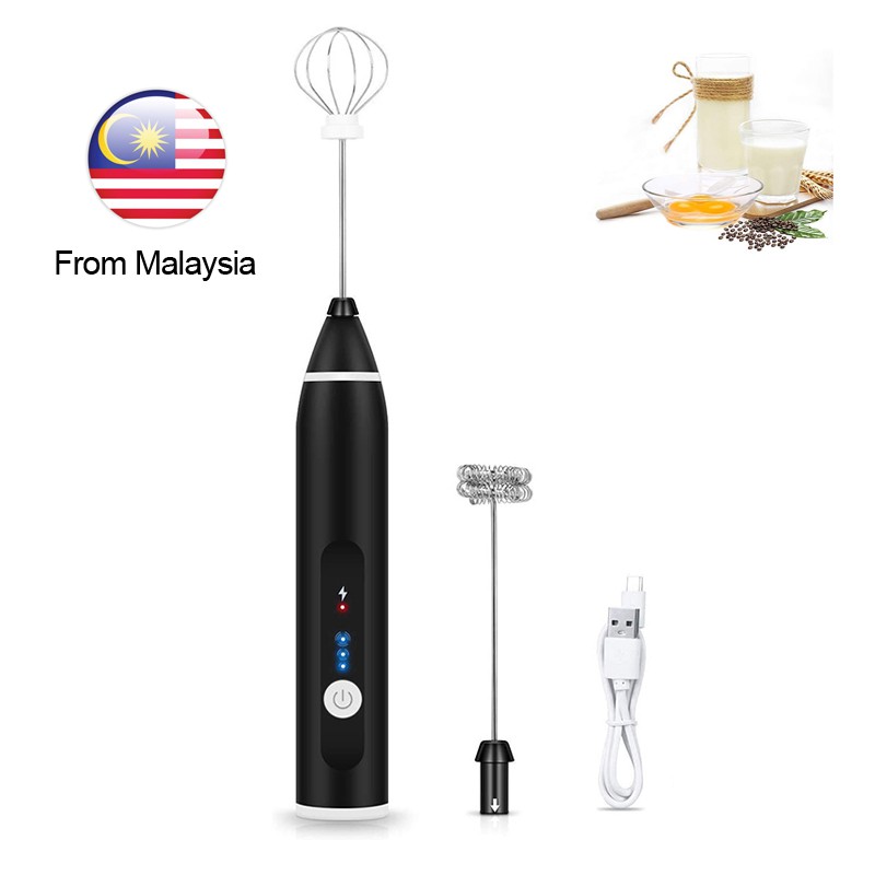 Rechargeable Milk Frother Handheld Electric Foam Maker Adjustable Mini