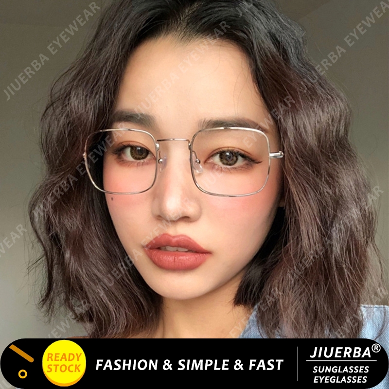 Square metal glasses sales