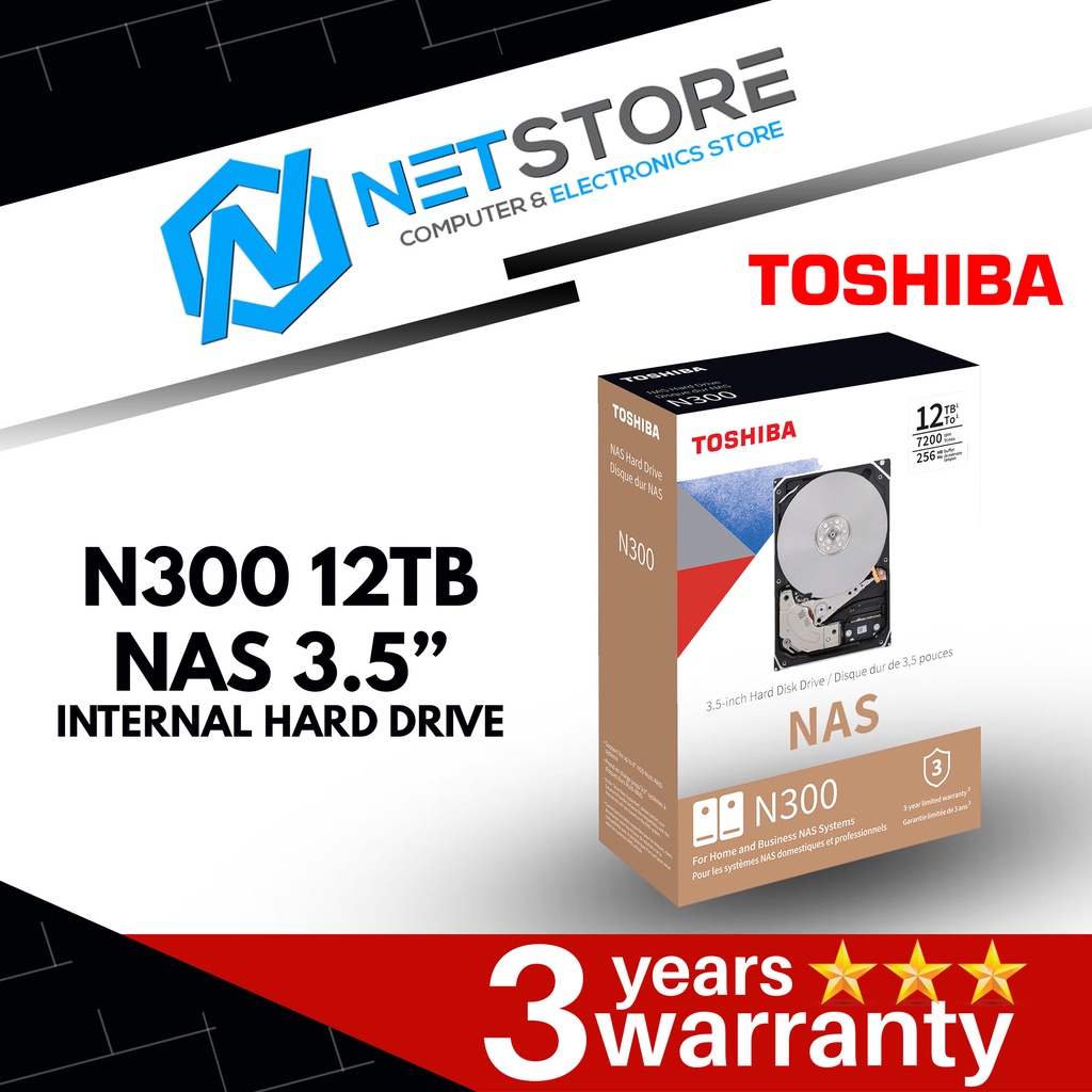 Toshiba N300 NAS - disque dur - 12 To - SATA 6Gb/s