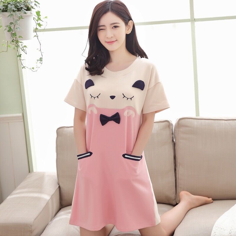 Korean Night Dress Women, Modal Long Sexy Night Dress