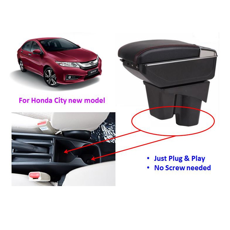 HONDA CITY ARMREST ARM REST (with USB Charger) Shopee Malaysia