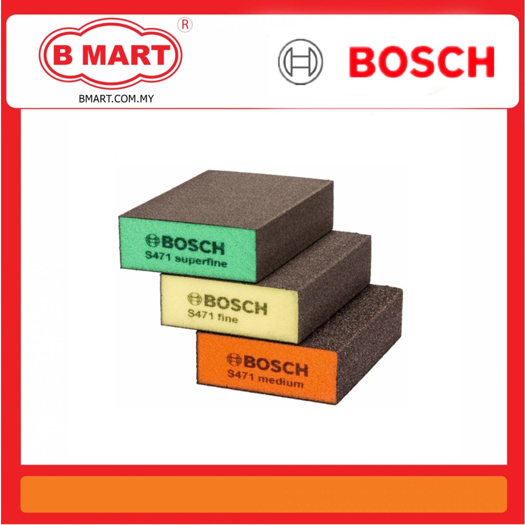 BOSCH ABRASIVE COLOR FOAM BLOCK 3 IN 1 / 1PCS | Shopee Malaysia
