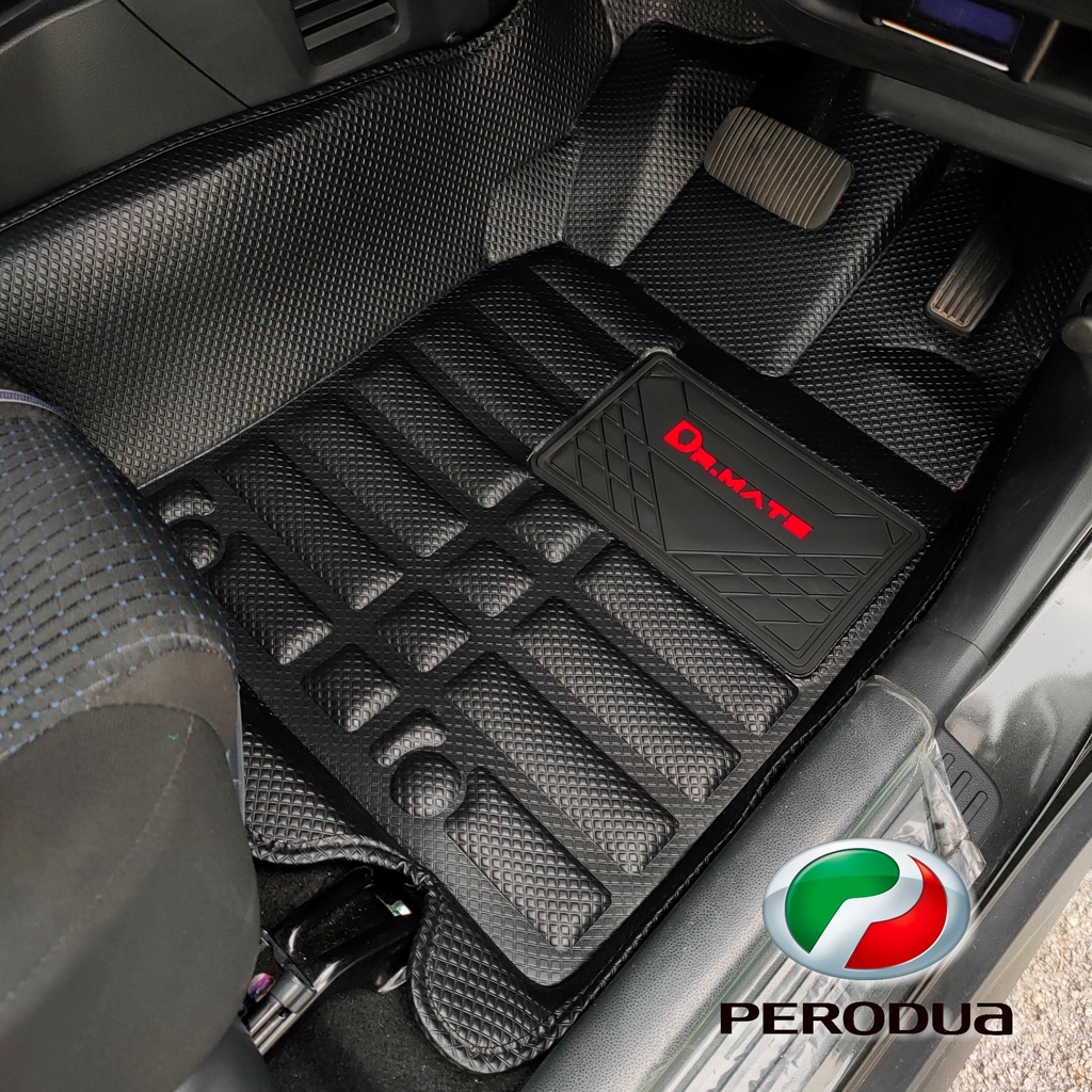 [1 set] DR.MATS Diamond / TPE Car Mat 5D Carpet Mat Perodua Axia Aruz Alza Ativa Bezza Myvi Viva