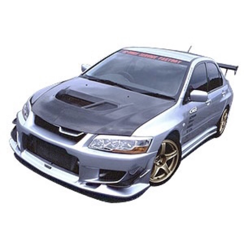 Mitsubishi Evo 7 8 9 C west front bumper bonnet bonnet hood canard ...
