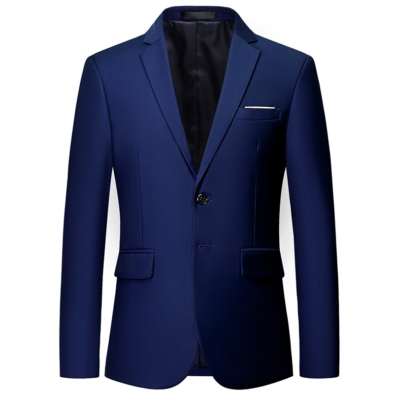 Men's handsome business suit jacket two-button tuxedo casual blazer ...