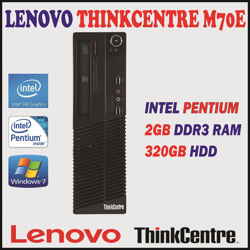 (REFURBISHED) LENOVO THINKCENTRE M70E / 2GB DDR3 RAM/ 320 GB HDD ...