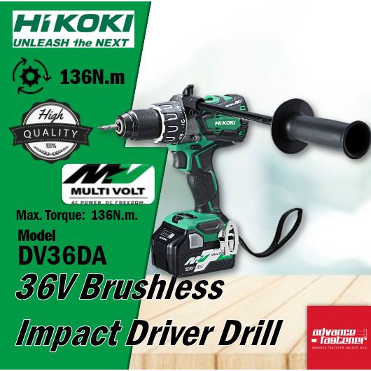HIKOKI DV36DA MULTI VOLT 36V Brushless Impact Driver Drill | Shopee ...